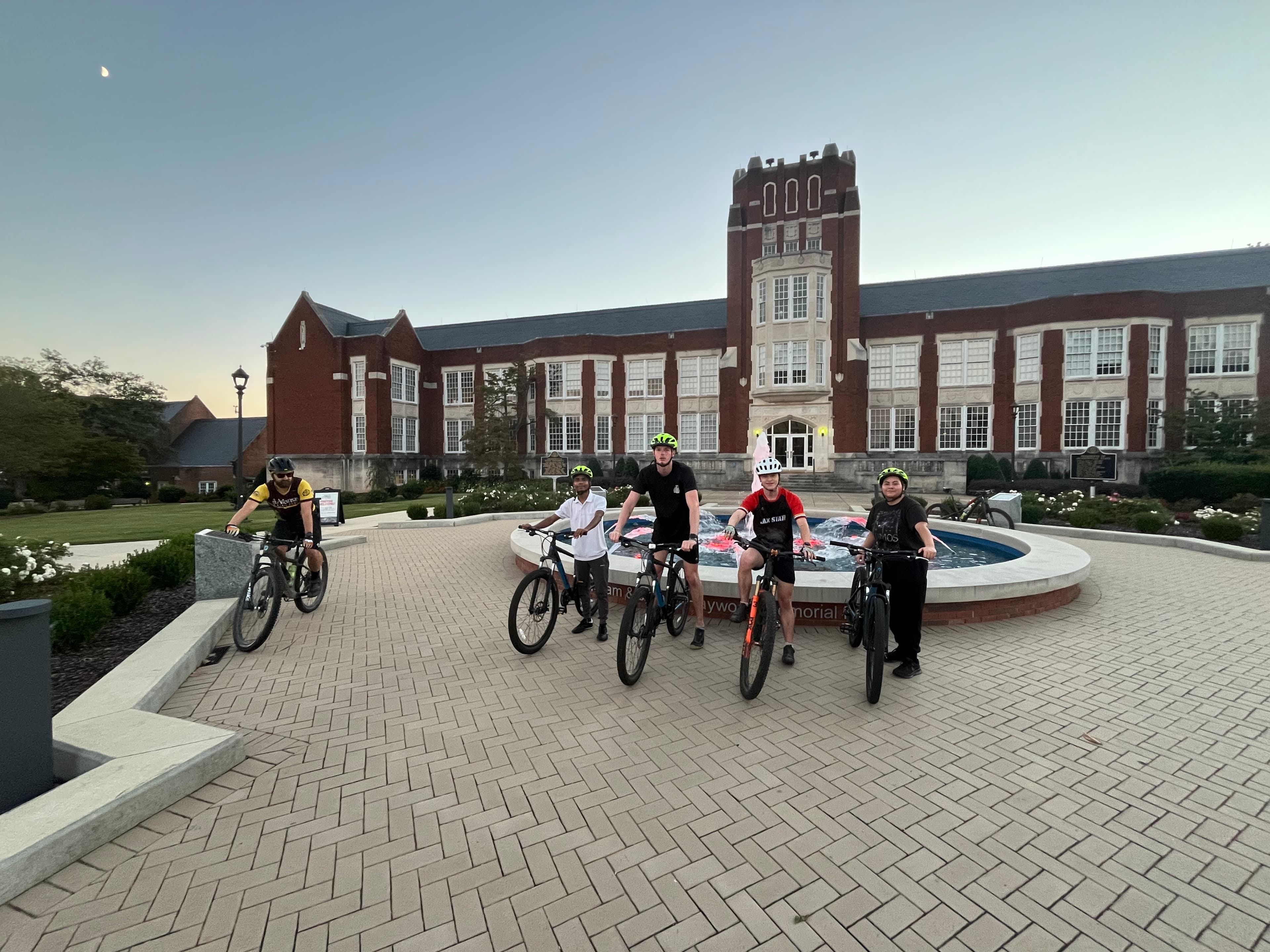 Club ride infront of the Angel JSU building